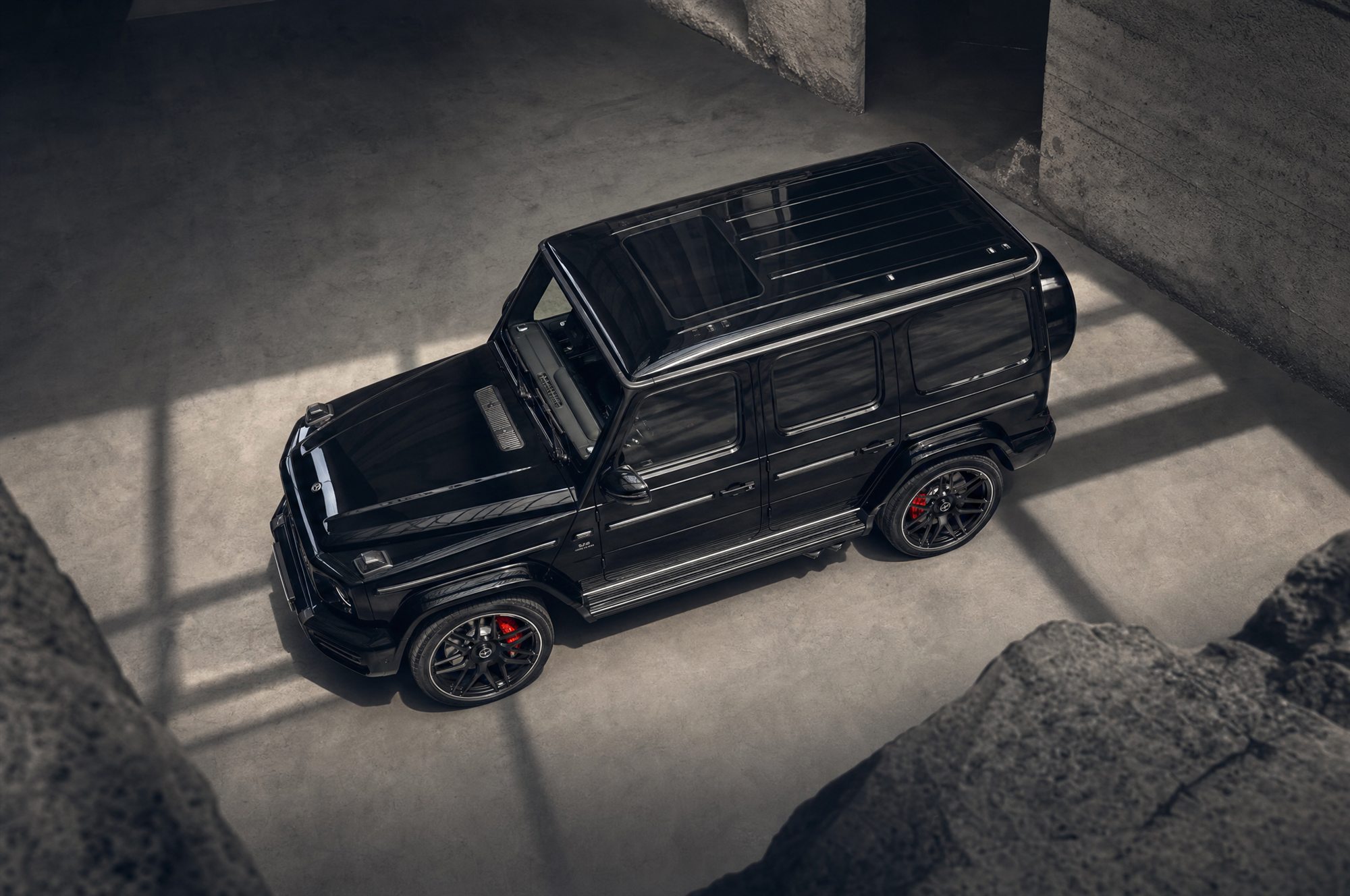Mercedes Klasa G, ujęcie z góry